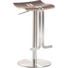 BARHOCKER in Metall, Leder Braun, Edelstahlfarben - Edelstahlfarben/Braun, Design, Leder/Metall (36/58-85/34cm) BARHOCKER in Metall, Leder Braun, Edelstahlfarben - Edelstahlfarben/Braun, Design, Leder/Metall (36/58-85/34cm)