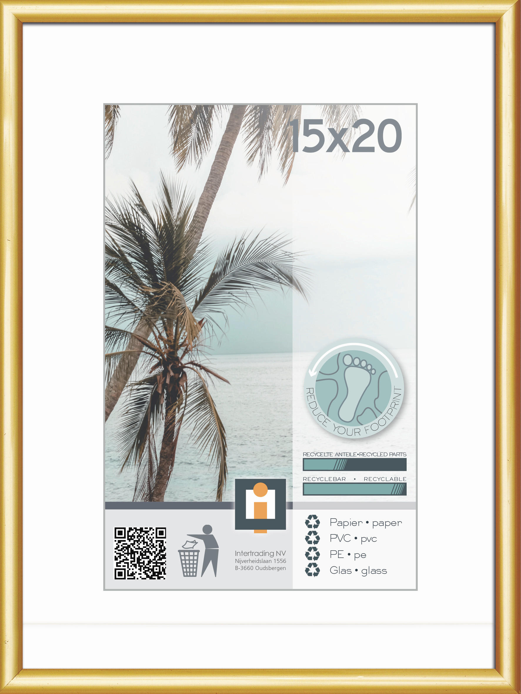 RÁM NA OBRAZY, 1 foto 15 cm x 20 cm - Basics, plast/sklo (15/20cm)