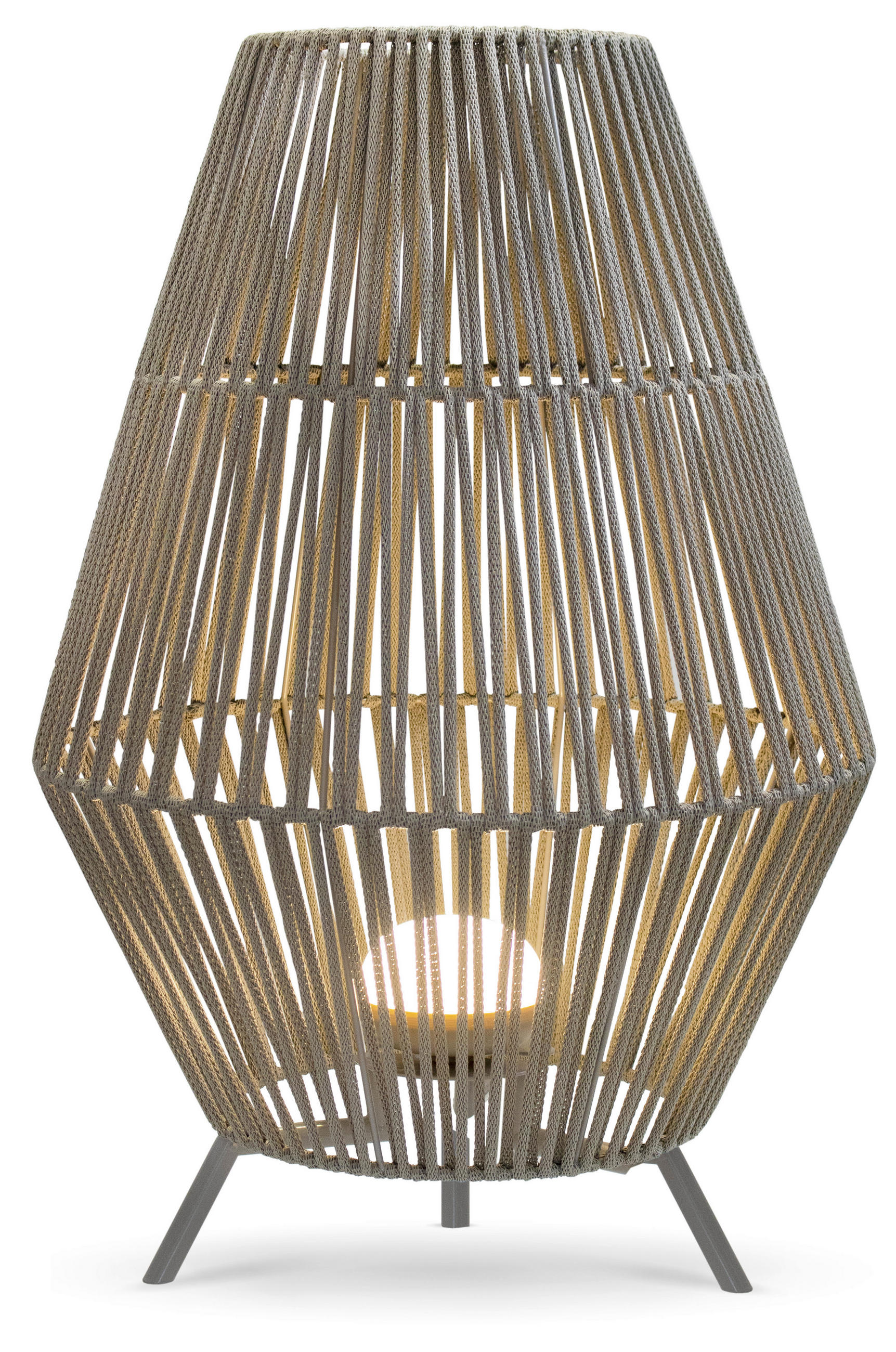 AUßENSTEHLEUCHTE Conta 48/72/48 cm   - Taupe, Natur, Kunststoff (48/72/48cm) - Newgarden