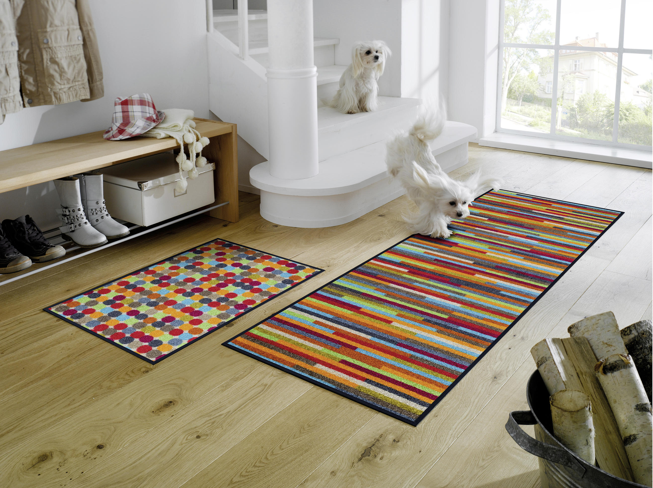LÄUFER 60/180 cm Mikado Stripes Multicolor  - Multicolor, KONVENTIONELL, Kunststoff/Textil (60/180cm) - wash+dry