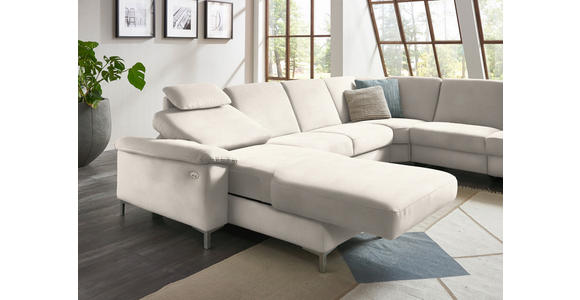 WOHNLANDSCHAFT in Chenille Naturfarben - Alufarben/Naturfarben, Design, Textil/Metall (170/333/265cm) - Dieter Knoll