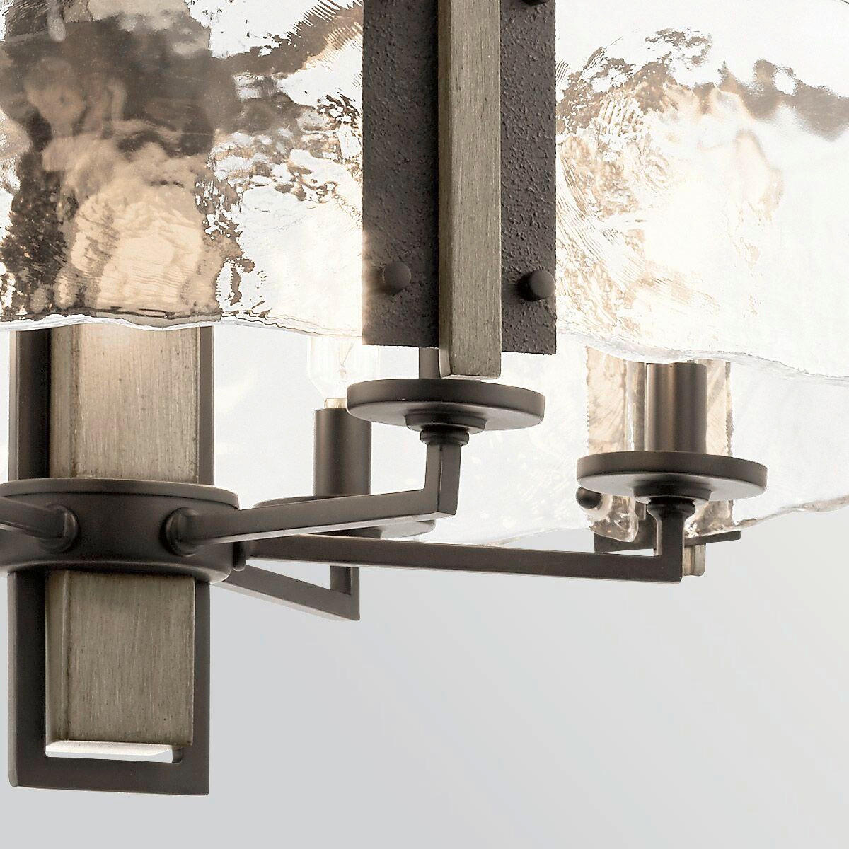 KRONLEUCHTER Kichler 66/71,1/76 cm  - Bronzefarben, Design, Glas/Metall (66/71,1/76cm) - Elstead Lighting