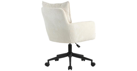 DREHSTUHL in Cord Creme, Schwarz - Creme/Schwarz, Design, Kunststoff/Textil (58/84,5-92/64cm) - Carryhome