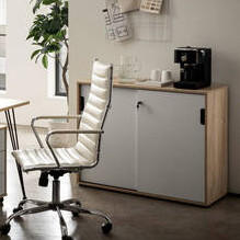 AKTENSCHRANK Weiß, Eichefarben  - Eichefarben/Weiß, MODERN, Holzwerkstoff (100,1/83,6/41cm) - MID.YOU