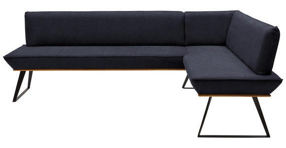 ECKBANK 203/163 cm in Schwarz, Eichefarben - Eichefarben/Schwarz, Design, Holz/Textil (203/163cm) - Voleo