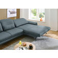 ECKSOFA in Echtleder Grau  - Schwarz/Grau, Design, Leder/Metall (332/193cm) - Dieter Knoll