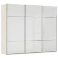 SCHWEBETÜRENSCHRANK  in Weiß, Champagner  - Champagner/Weiß, KONVENTIONELL, Glas/Holzwerkstoff (242/223/68cm) - Novel