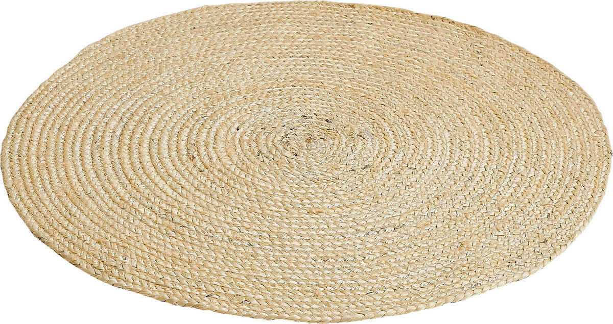 JUTETEPPICH 60 cm Jute Creme rund  - Creme, KONVENTIONELL, Textil (60cm)