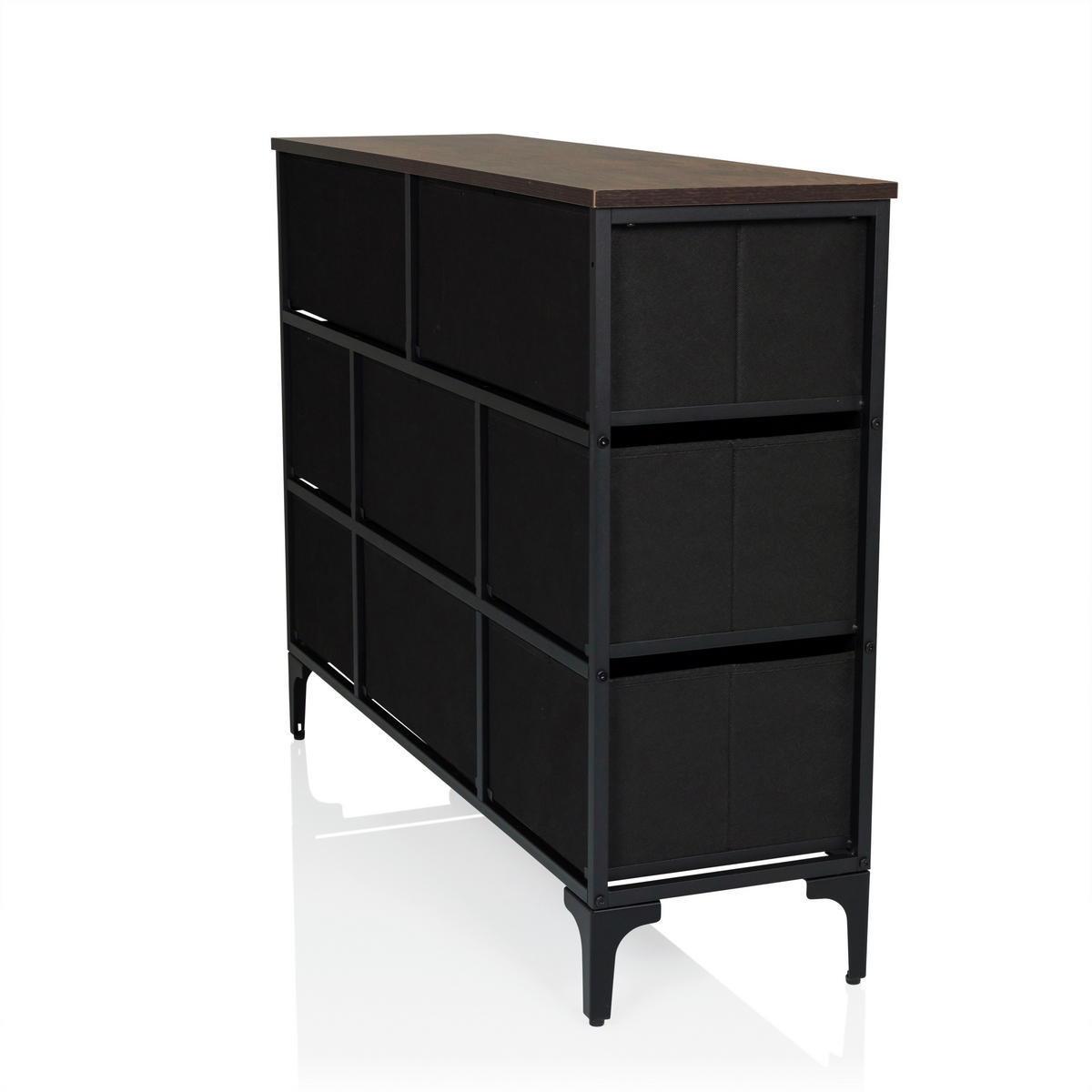 KOMMODE  in  - Multicolor/Schwarz, MODERN, Holzwerkstoff/Textil (102,5/77,5/30cm) - MID.YOU