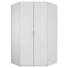 ECKSCHRANK in Weiß - Alufarben/Weiß, Design, Holzwerkstoff/Metall (123/222/123cm) - Hom`in ECKSCHRANK in Weiß - Alufarben/Weiß, Design, Holzwerkstoff/Metall (123/222/123cm) - Hom`in