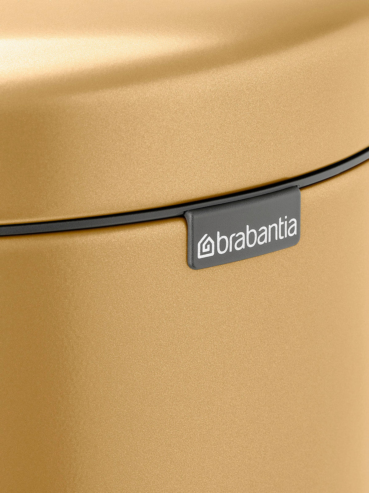 KOŠ ZA SMETI - zlate barve/antracit, Konvencionalno, kovina/umetna masa (20.5/29.1/27.2cm) - Brabantia