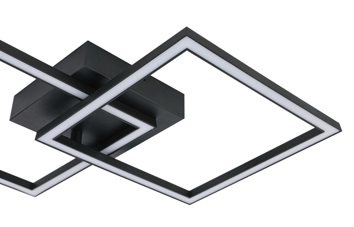 PLAFONIERĂ CU LED - negru, Trend, plastic/metal (57/35/6,5cm) - Boxxx