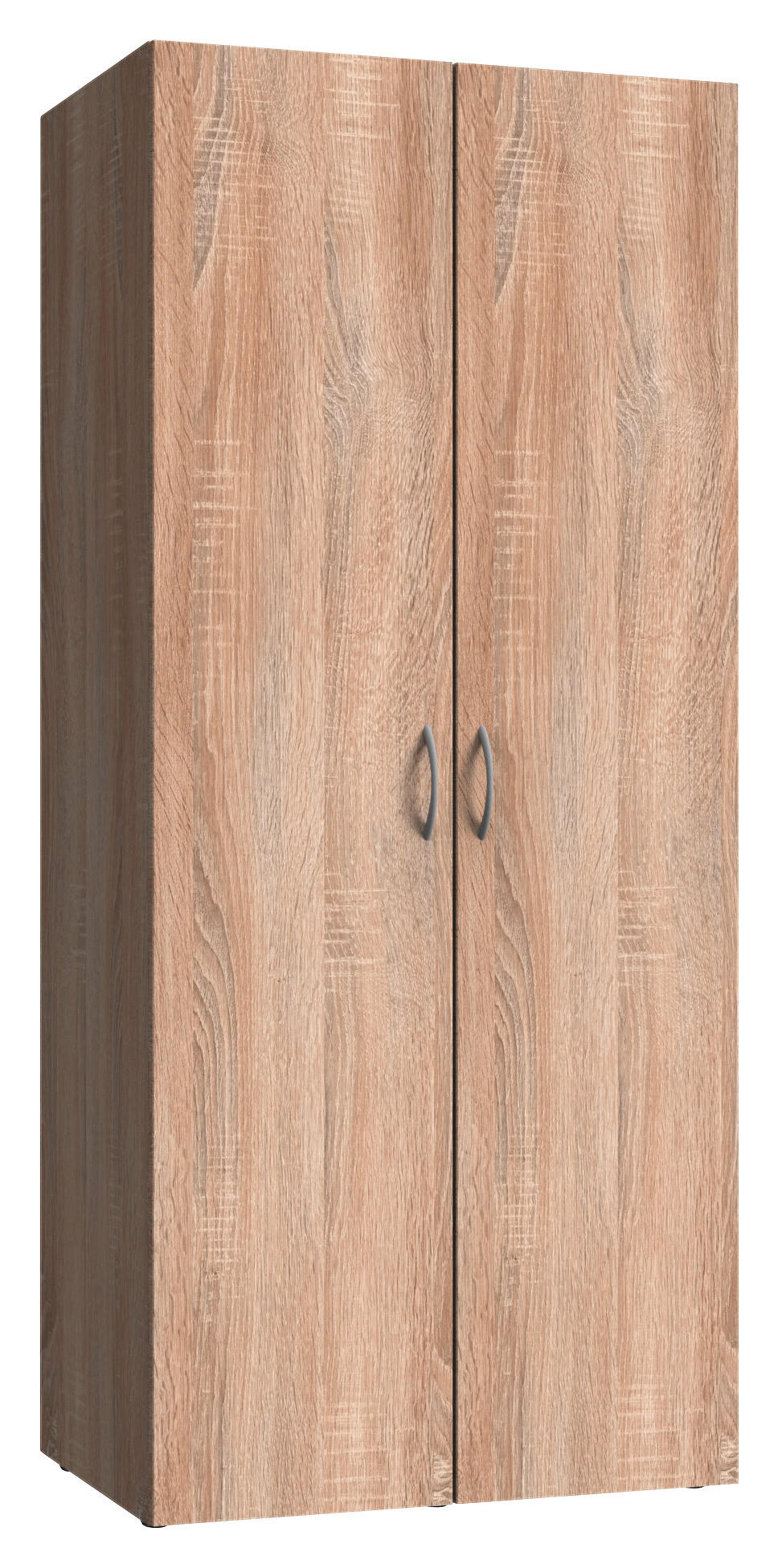VEČNAMENSKA OMARA, barve hrasta - barve hrasta/barve aluminija, Konvencionalno, umetna masa/leseni material (80/185/54cm) - Xora