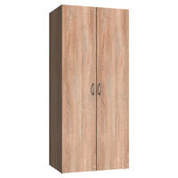 VEČNAMENSKA OMARA, barve hrasta - barve hrasta/barve aluminija, Konvencionalno, umetna masa/leseni material (80/185/54cm) - Xora