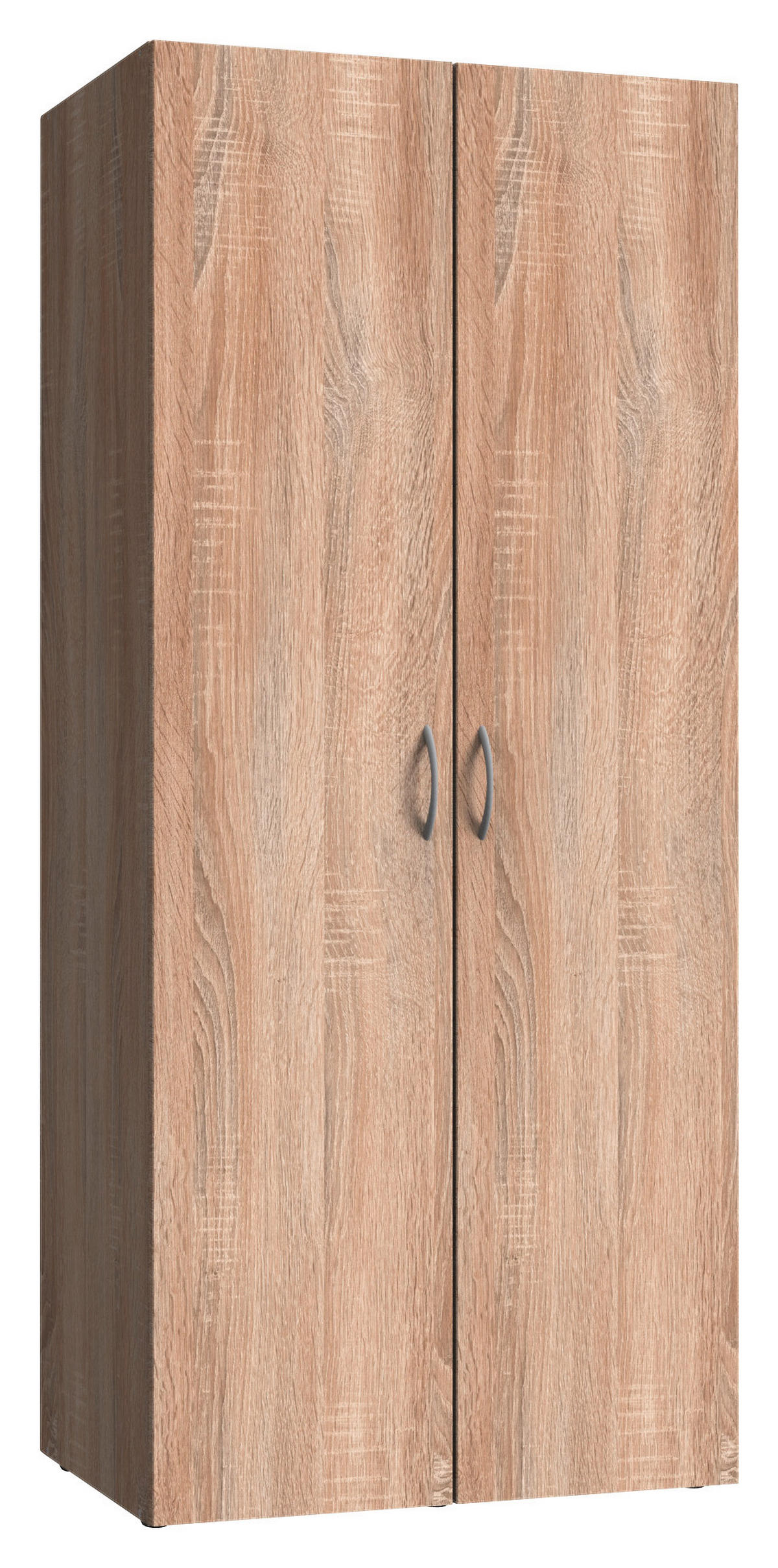 VEČNAMENSKA OMARA, barve hrasta - barve hrasta/barve aluminija, Konvencionalno, umetna masa/leseni material (80/185/54cm) - Xora