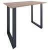 BARTISCH rechteckig Schwarz, Sonoma Eiche  - Schwarz/Sonoma Eiche, KONVENTIONELL, Holzwerkstoff/Metall (140/80/102cm)