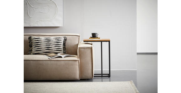 BEISTELLTISCH 45/25/64 cm Schwarz, Eichefarben rechteckig  - Eichefarben/Schwarz, Basics, Holzwerkstoff/Metall (45/25/64cm) - Xora