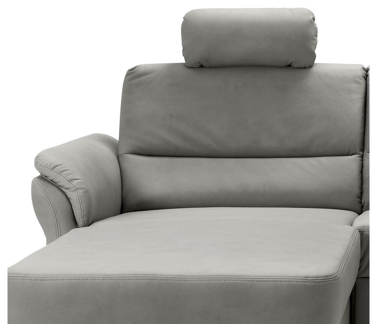 ECKSOFA in Lederlook Grau  - Schwarz/Grau, Modern, Holz/Textil (176/279cm) - Livetastic