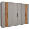 DREHTÜRENSCHRANK 301,9/223,3/62 cm,  in Grau, Wildeiche, 6-türig  - Wildeiche/Schwarz, Design, Holz/Holzwerkstoff (301,9/223,3/62cm) - Dieter Knoll