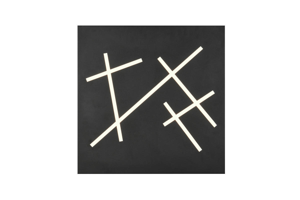 Plafonieră Cu Led - negru, Design, metal (50/50/5cm)