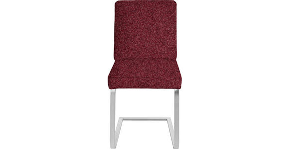 SCHWINGSTUHL in Stahl Chenille - Chromfarben/Rot, Design, Textil/Metall (46/92/60cm) - Dieter Knoll