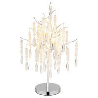 TISCHLEUCHTE 41/67 cm   - Klar/Silberfarben, KONVENTIONELL, Glas/Kunststoff (41/67cm) - Globo