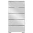 KOMODA, bílá - bílá/barvy chromu, Design, kov/kompozitní dřevo (49/102/41cm) - Carryhome KOMODA, bílá - bílá/barvy chromu, Design, kov/kompozitní dřevo (49/102/41cm) - Carryhome