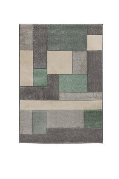 WEBTEPPICH 120/170 cm COSMOS Grau, Grün  - Grau/Grün, KONVENTIONELL, Textil (120/170cm)