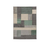 WEBTEPPICH 200/290 cm COSMOS Grau, Grün  - Grau/Grün, KONVENTIONELL, Textil (200/290cm)
