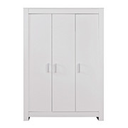 BABYKLEIDERSCHRANK Lilli Weiß - Silberfarben/Weiß, Basics, Holzwerkstoff/Kunststoff (132/185/54cm) - MY BABY LOU