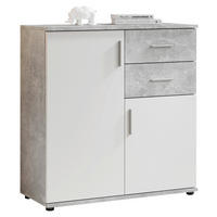 KOMMODE Bobby  in 80/82/35 cm  - Silberfarben/Weiß, KONVENTIONELL, Holzwerkstoff/Kunststoff (80/82/35cm) - Carryhome