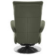 RELAXSESSEL in Leder Grün  - Edelstahlfarben/Grün, Design, Leder/Metall (78/112/85cm) - Cantus