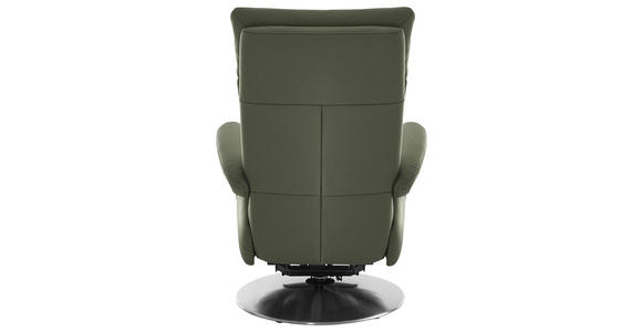 RELAXSESSEL in Leder Grün - Edelstahlfarben/Grün, Design, Leder/Metall (78/112/85cm) - Cantus