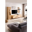WOHNWAND in Eichefarben 267/205/50 cm - Eichefarben/Schwarz, Natur, Glas/Holz (267/205/50cm) - Cantus