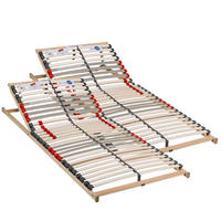 LATTENROSTSET 160/200 cm Kopfteil verstellbar, Birke, Buche  - Naturfarben/Weiß, Basics, Holz/Kunststoff (160/200cm) - Visionight