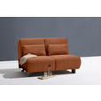 SCHLAFSOFA Flachgewebe Terracotta  - Terracotta/Schwarz, KONVENTIONELL, Textil/Metall (150/85/100cm) - Carryhome