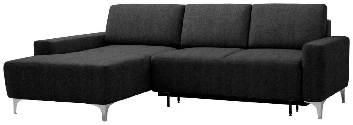 ECKSOFA in Chenille Anthrazit  160/248 cm  - Anthrazit/Alufarben, Design, Textil (160/248cm) - Sedda