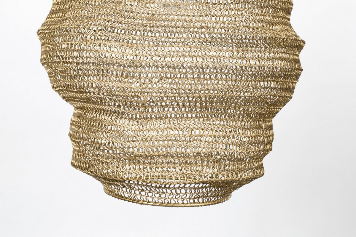HÄNGELEUCHTE LENA 48/158 cm   - Messingfarben, Design, Metall (48/158cm) - Zuiver