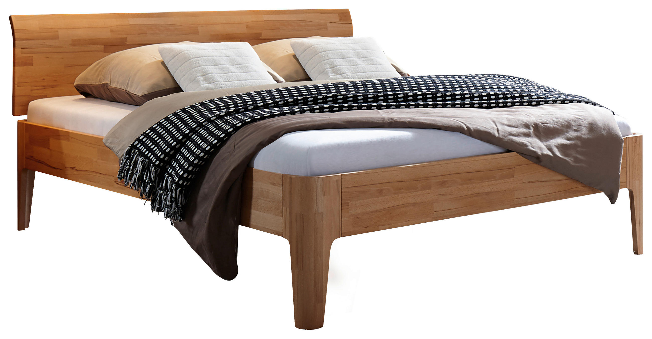 BETT 200/200 cm,  in Buchefarben,  - Buchefarben, Design, Holz (200/200cm) - Hasena