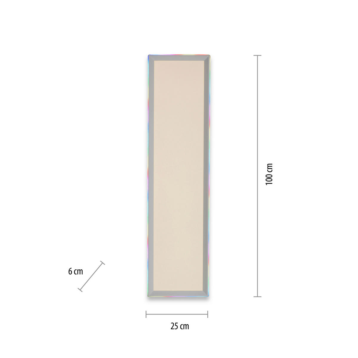 PLAFONIERĂ CU LED - alb, Design, plastic/metal (100/25/6cm)