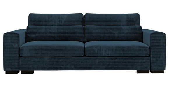 SCHLAFSOFA in Flachgewebe Dunkelblau  - Schwarz/Dunkelblau, KONVENTIONELL, Kunststoff/Textil (236/78/114cm) - Carryhome