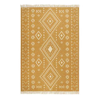 HANDWEBTEPPICH 130/190 cm Monaco Creme, Senfgelb rechteckig  - Senfgelb/Creme, Basics, Textil (130/190cm) - WECON HOME