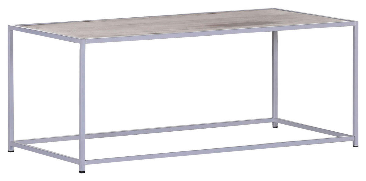 KONFERENČNÍ STOLEK, bílá, dřevo, kov, 100/50/40 cm - bílá, Trend, kov/dřevo (100/50/40cm) - Livetastic