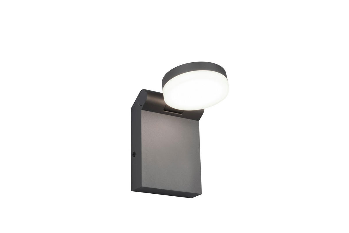 AUßENWANDLEUCHTE   - Anthrazit/Weiß, Basics, Kunststoff/Metall (19/10/14cm)
