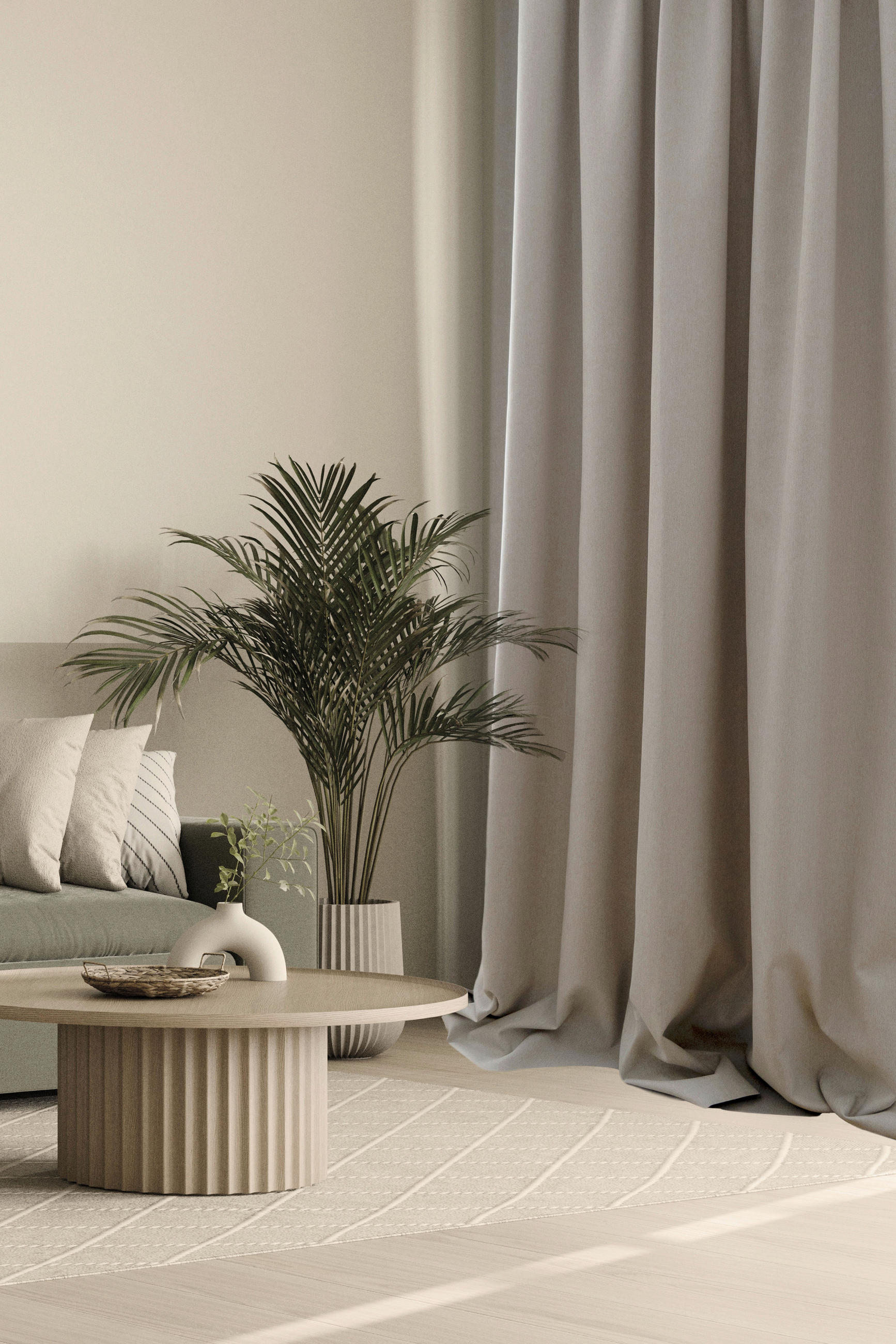 VORHANGSTOFF per lfm black-out (lichtundurchlässig)  - Naturfarben, Basics, Textil (148cm) - Esposa