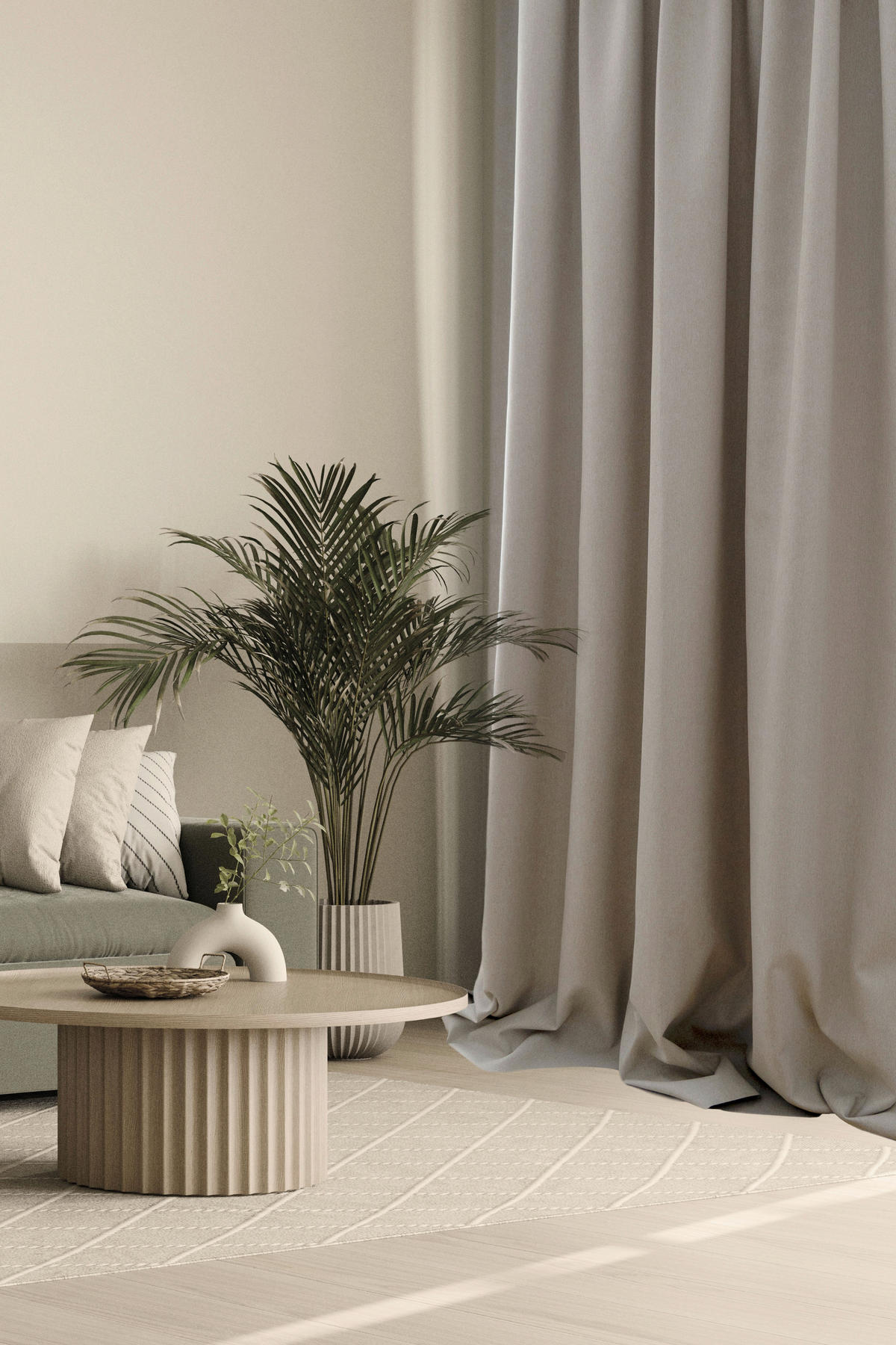 VORHANGSTOFF per lfm black-out (lichtundurchlässig)  - Naturfarben, Basics, Textil (148cm) - Esposa