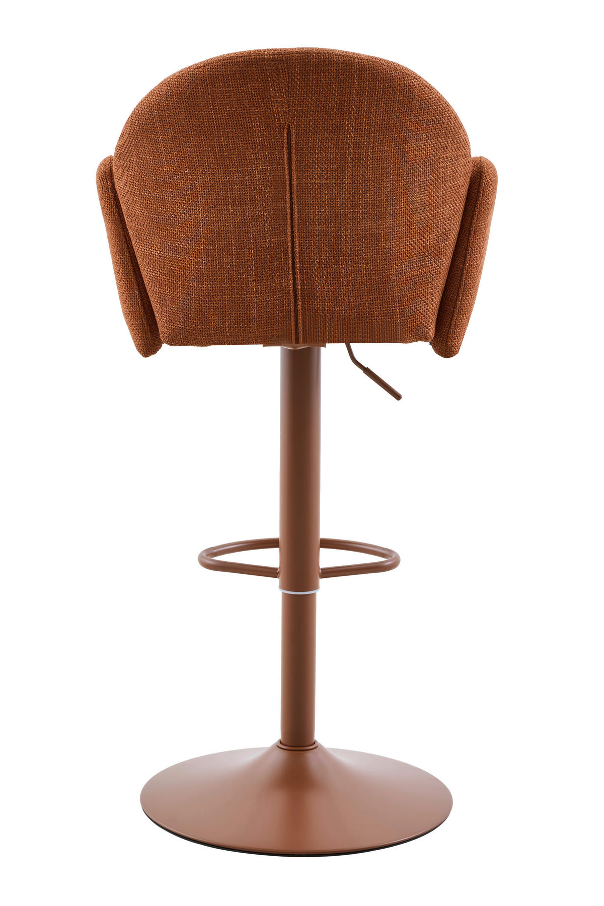 BARHOCKER-SET Webstoff Rotbraun Stahl Stoffauswahl, Sitzfläche 360° drehbar  - Rotbraun, MODERN, Textil/Metall (53/96-117/57cm) - MID.YOU