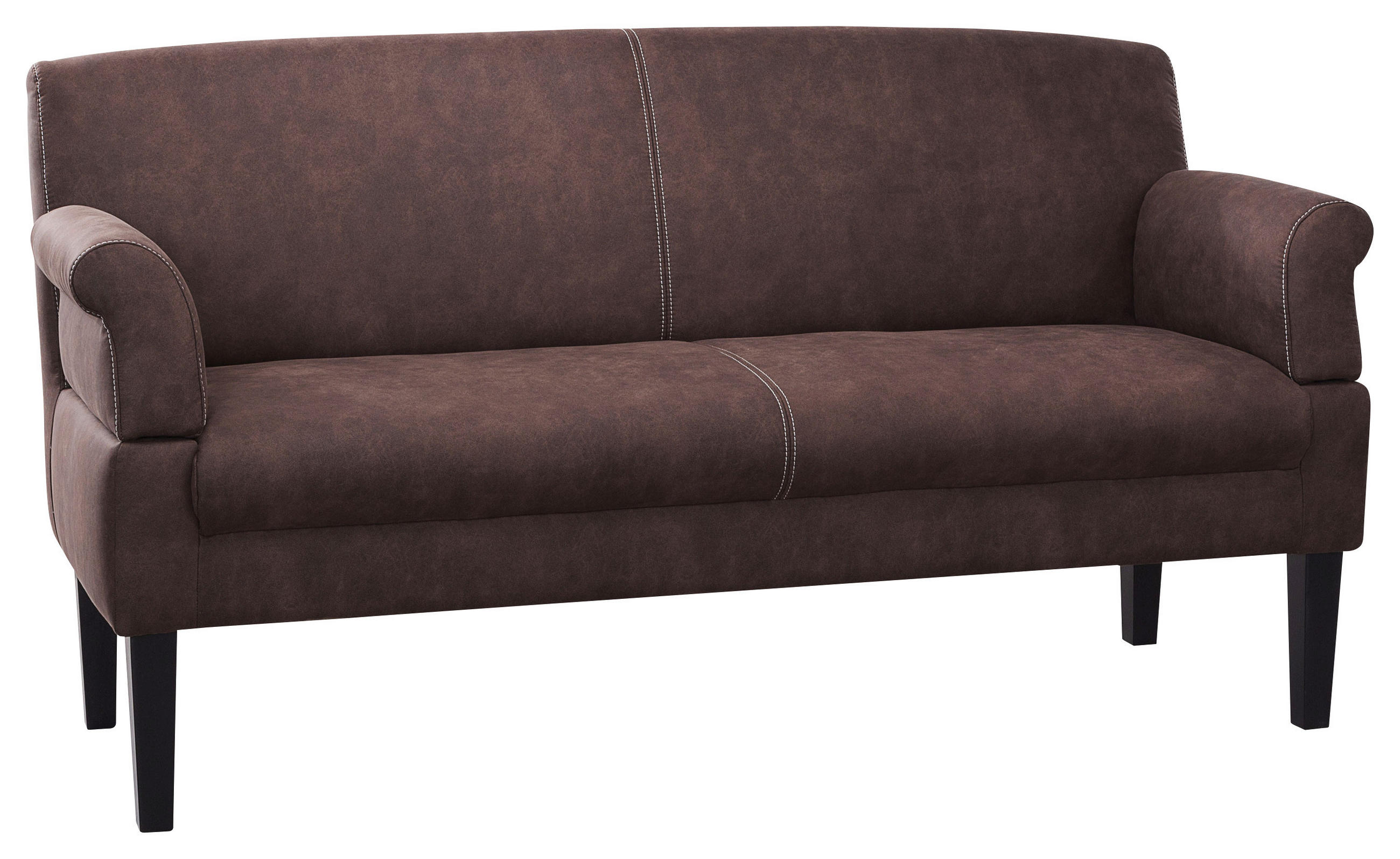 3-SITZER-SOFA in Mikrofaser Dunkelbraun  - Dunkelbraun/Beige, Konventionell, Holz/Textil (182/97/78cm) - Sit & More