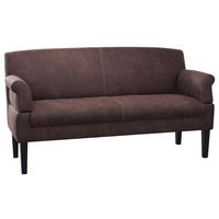3-SITZER-SOFA in Mikrofaser Dunkelbraun  - Dunkelbraun/Beige, KONVENTIONELL, Holz/Textil (182/97/78cm) - Sit & More