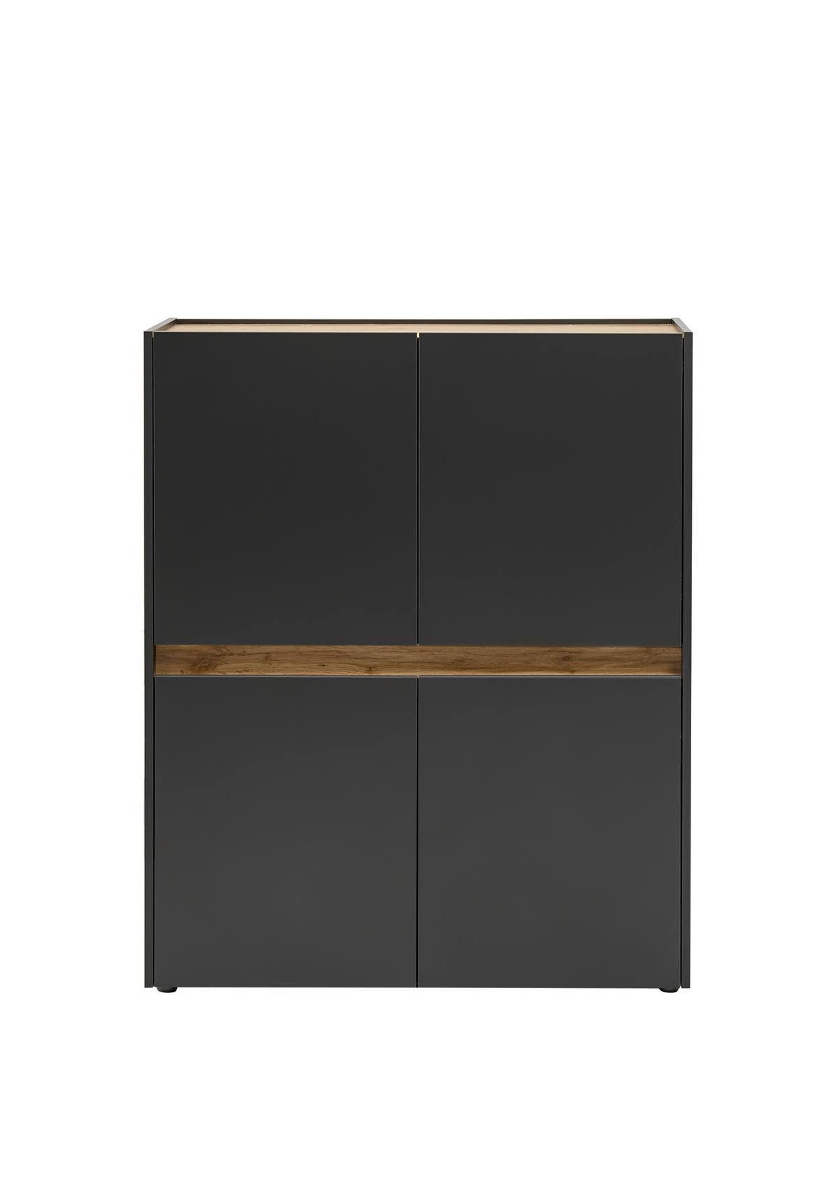 HIGHBOARD  100/122/40 cm  - Anthrazit/Eiche Wotan, Design, Holzwerkstoff/Kunststoff (100/122/40cm) - Modante